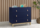Navy with Natural (1481) 1-babyGap Legacy 3 Drawer Dresser with Leather Pulls