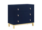 Navy with Natural (1481) 6-babyGap Legacy 3 Drawer Dresser with Leather Pulls