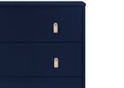 Navy with Natural (1481) 5-babyGap Legacy 3 Drawer Dresser with Leather Pulls