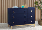 Navy with Natural (1481) 6-babyGap Legacy 6 Drawer Dresser with Leather Pulls