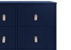 Navy with Natural (1481) 10-babyGap Legacy 6 Drawer Dresser with Leather Pulls