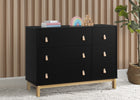 Ebony with Natural (1482) 11-babyGap Legacy 6 Drawer Dresser with Leather Pulls