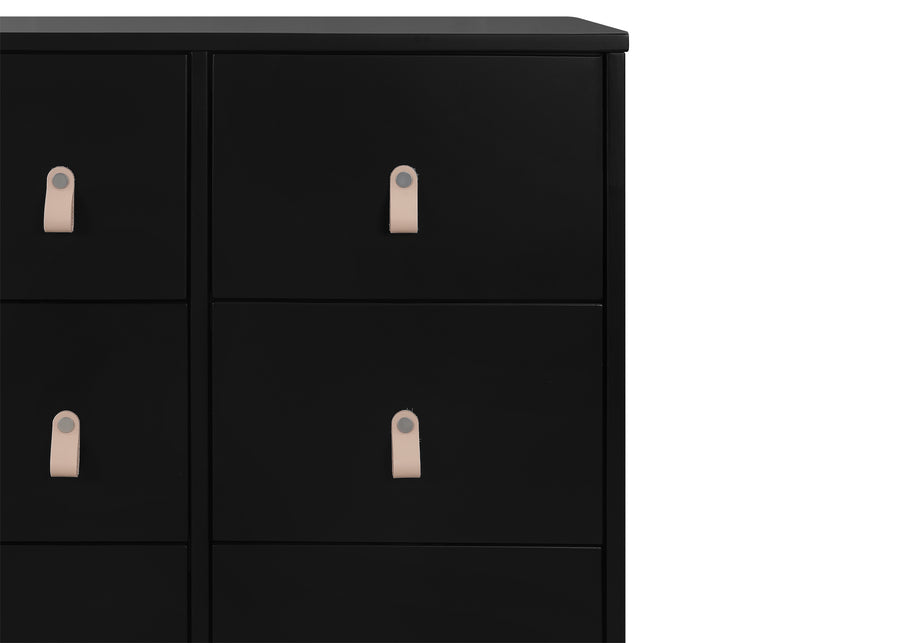 Ebony with Natural (1482) 15-babyGap Legacy 6 Drawer Dresser with Leather Pulls