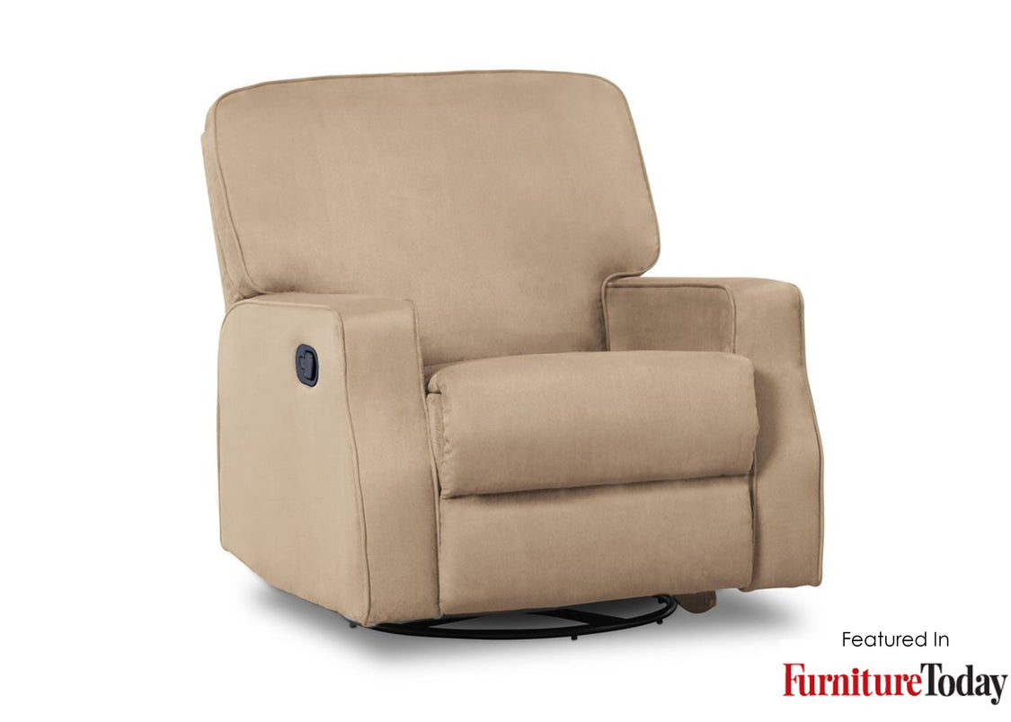 Delta Children Beige (276) Charlie Nursery Recliner Swivel Glider Chair (W2520210C), With Seal, a5a