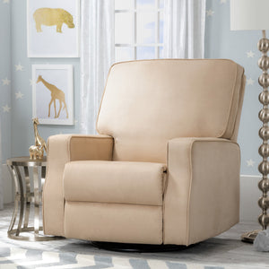 Delta Children Beige (276) Charlie Nursery Recliner Swivel Glider Chair W2520210C, Hangtag, a1a 6