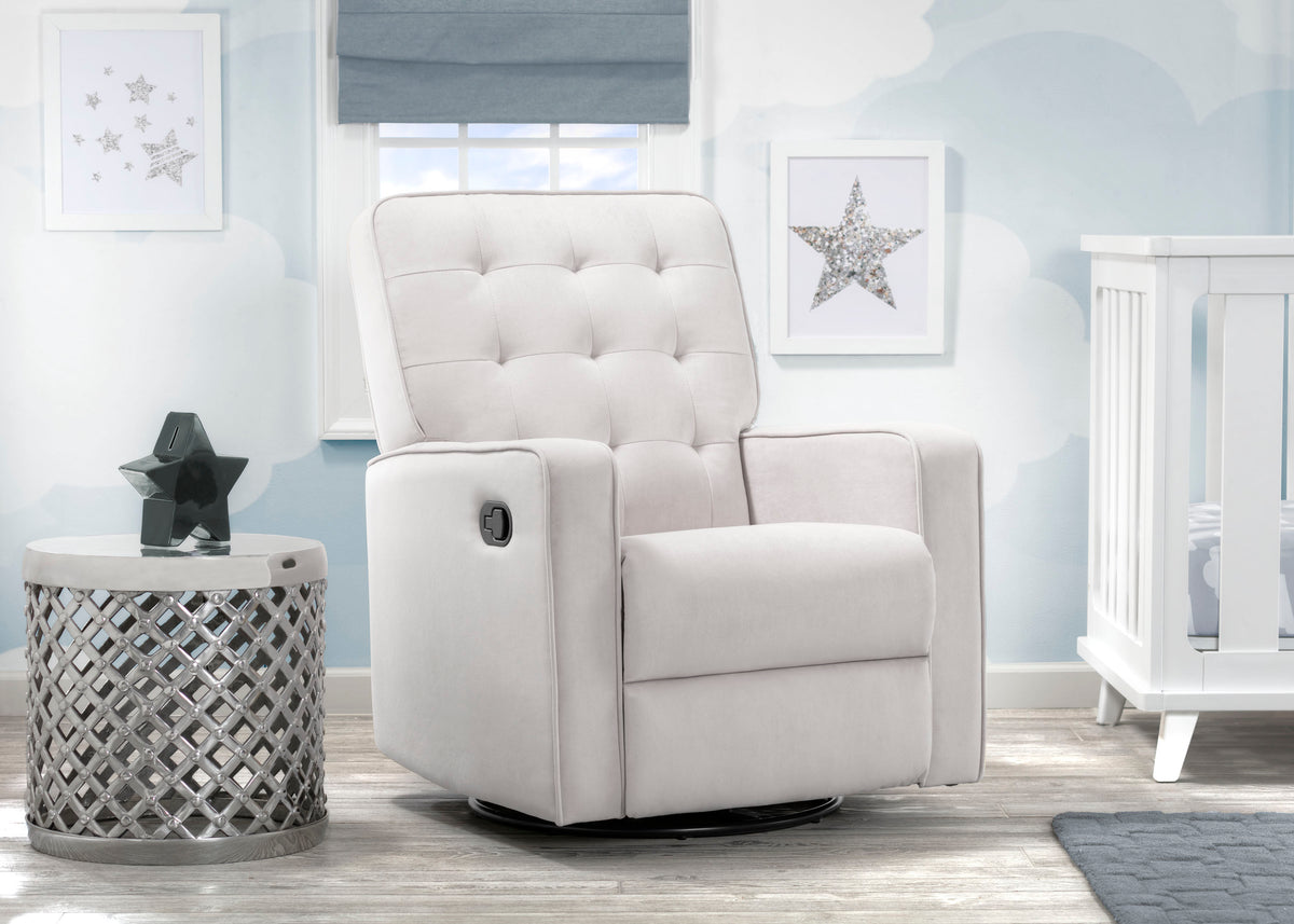 Delta Children Linen (150) Garrison Nursery Glider Swivel Recliner, Room View
