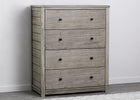 Simmons Kids Rustic White (119) Monterey 4 Drawer Chest, Front Silo View 6-Monterey 4 Drawer Chest