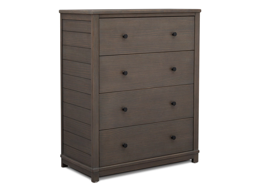 Simmons Kids Rustic Grey (084) Monterey 4 Drawer Chest, Right Silo View 3-Monterey 4 Drawer Chest