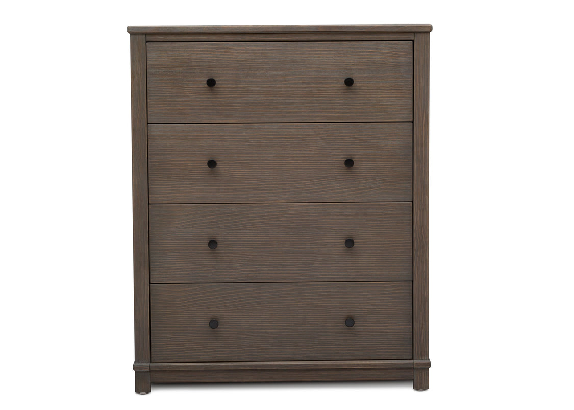 Simmons Kids Rustic Grey (084) Monterey 4 Drawer Chest, Front Silo View