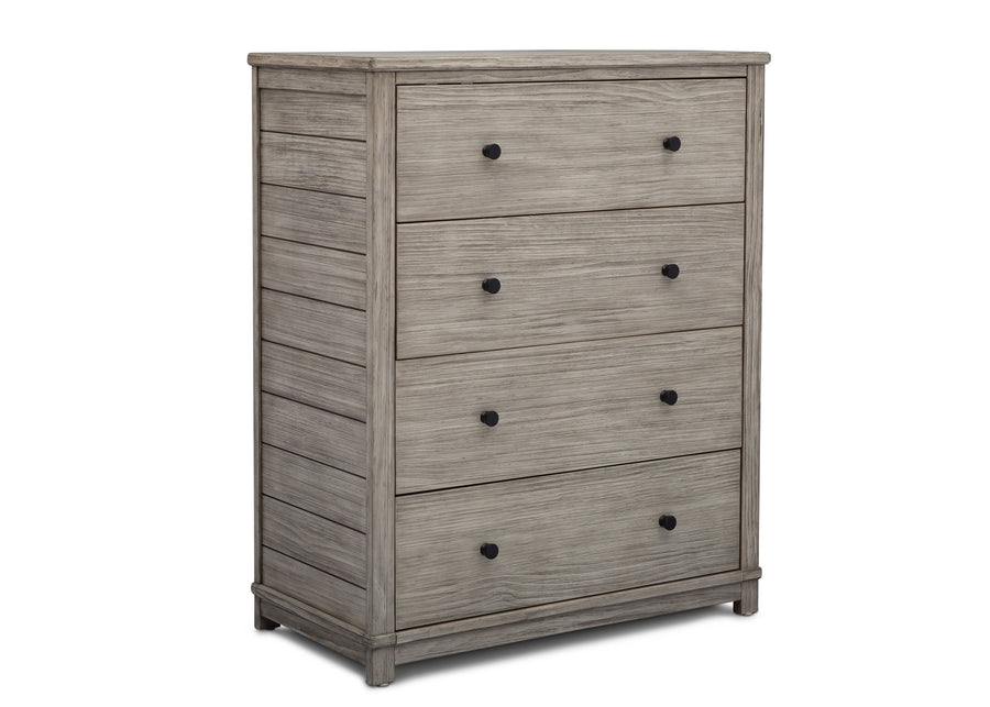 Simmons Kids Rustic White (119) Monterey 4 Drawer Chest, Right Silo View 8-Monterey 4 Drawer Chest