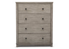 Simmons Kids Rustic White (119) Monterey 4 Drawer Chest, Front Silo View 7-Monterey 4 Drawer Chest