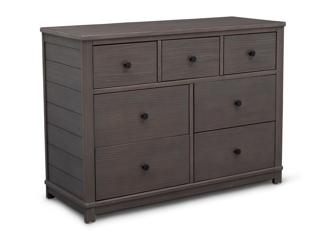 Simmons Kids Rustic Grey (084) Monterey 7 Drawer Dresser, Right Silo View