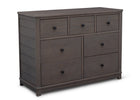 Simmons Kids Rustic Grey (084) Monterey 7 Drawer Dresser, Right Silo View 3-Monterey 7 Drawer Dresser