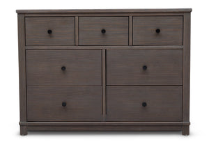 Simmons Kids Rustic Grey (084) Monterey 7 Drawer Dresser, Front Silo View 12