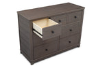 Simmons Kids Rustic Grey (084) Monterey 7 Drawer Dresser, Open Drawer View 4-Monterey 7 Drawer Dresser