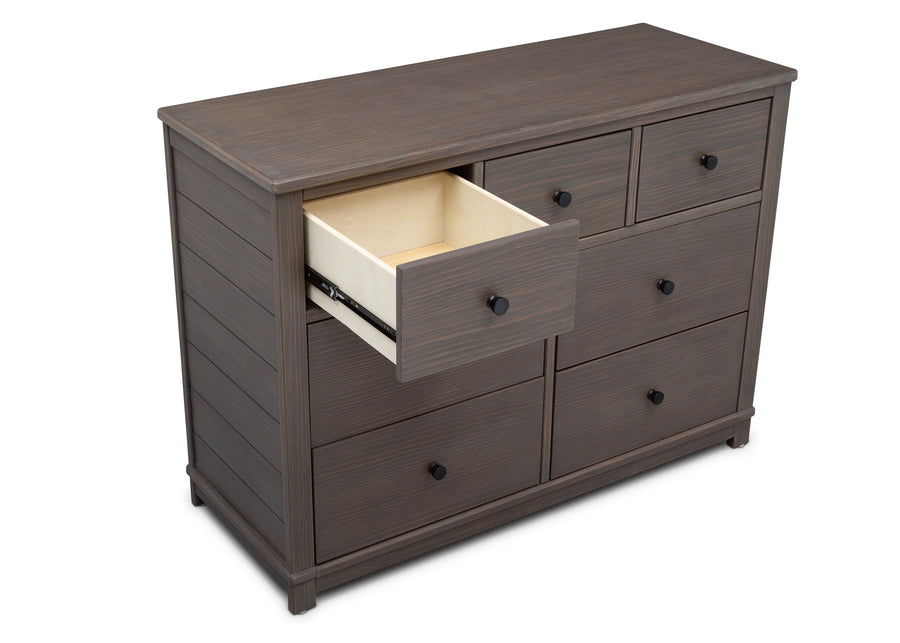 Simmons Kids Rustic Grey (084) Monterey 7 Drawer Dresser, Open Drawer View 4-Monterey 7 Drawer Dresser