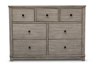 Simmons Kids Rustic White (119) Monterey 7 Drawer Dresser, Front Silo View 19