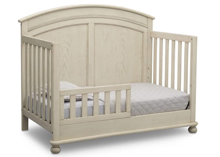 Simmons Kids Antique White (122) Ainsworth 4-in-1 Convertible Crib (W337250), Toddler Bed Conversion, a4a 3-Ainsworth 4-in-1 Convertible Crib