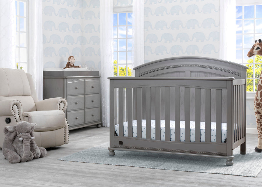 Simmons Kids Storm (161) Ainsworth 4-in-1 Convertible Crib (W337250), Room View, b1b 7-Ainsworth 4-in-1 Convertible Crib