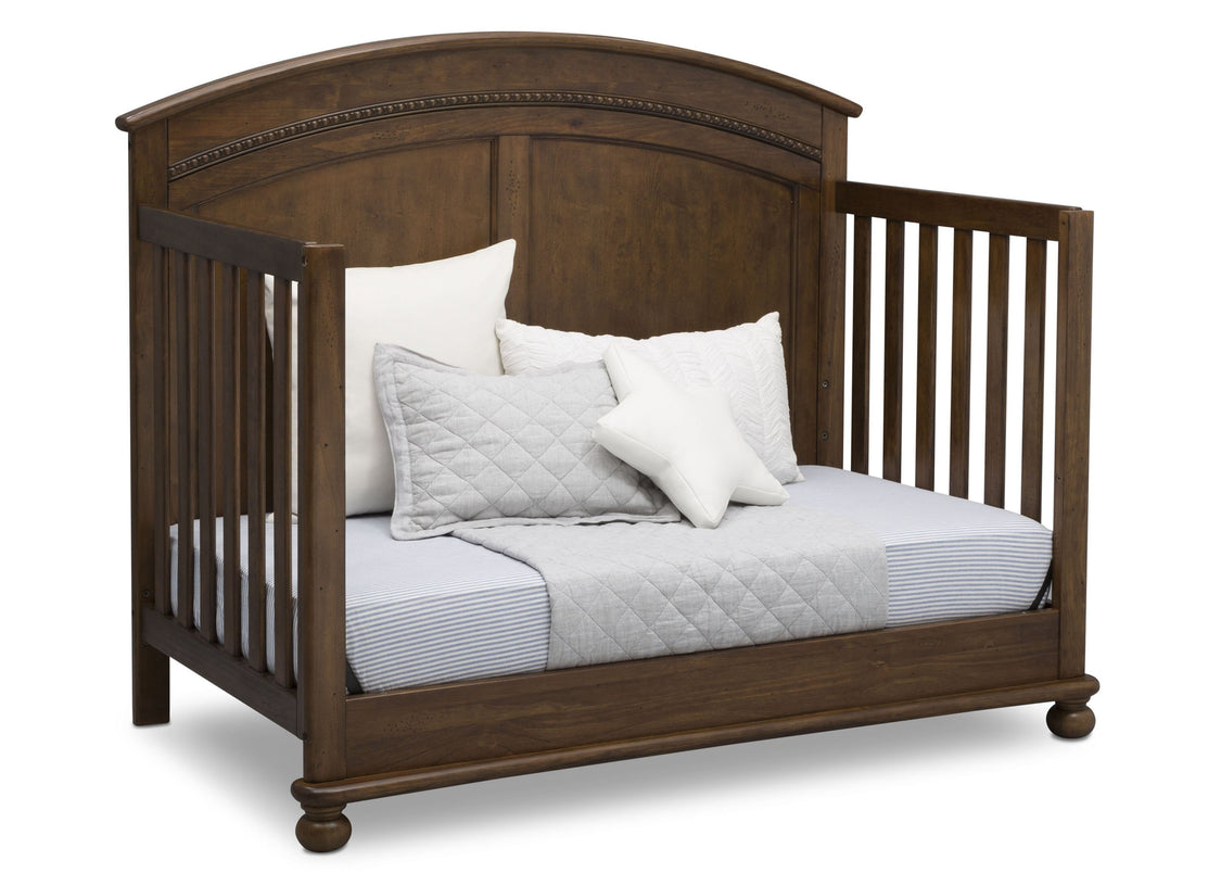 Simmons Kids Antique Chestnut (2100) Ainsworth 4-in-1 Convertible Crib (W337250), Day Bed Conversion, c5c