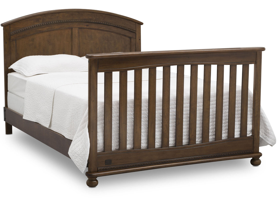 Simmons Kids Antique Chestnut (2100) Ainsworth 4-in-1 Convertible Crib (W337250), Full Bed Conversion, c6c