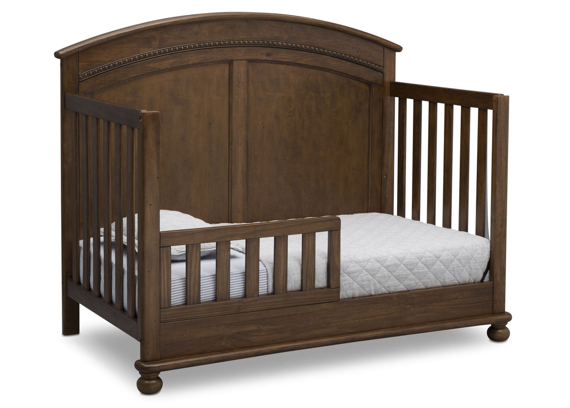 Simmons Kids Antique Chestnut (2100) Ainsworth 4-in-1 Convertible Crib (W337250), Toddler Bed Conversion, c4c