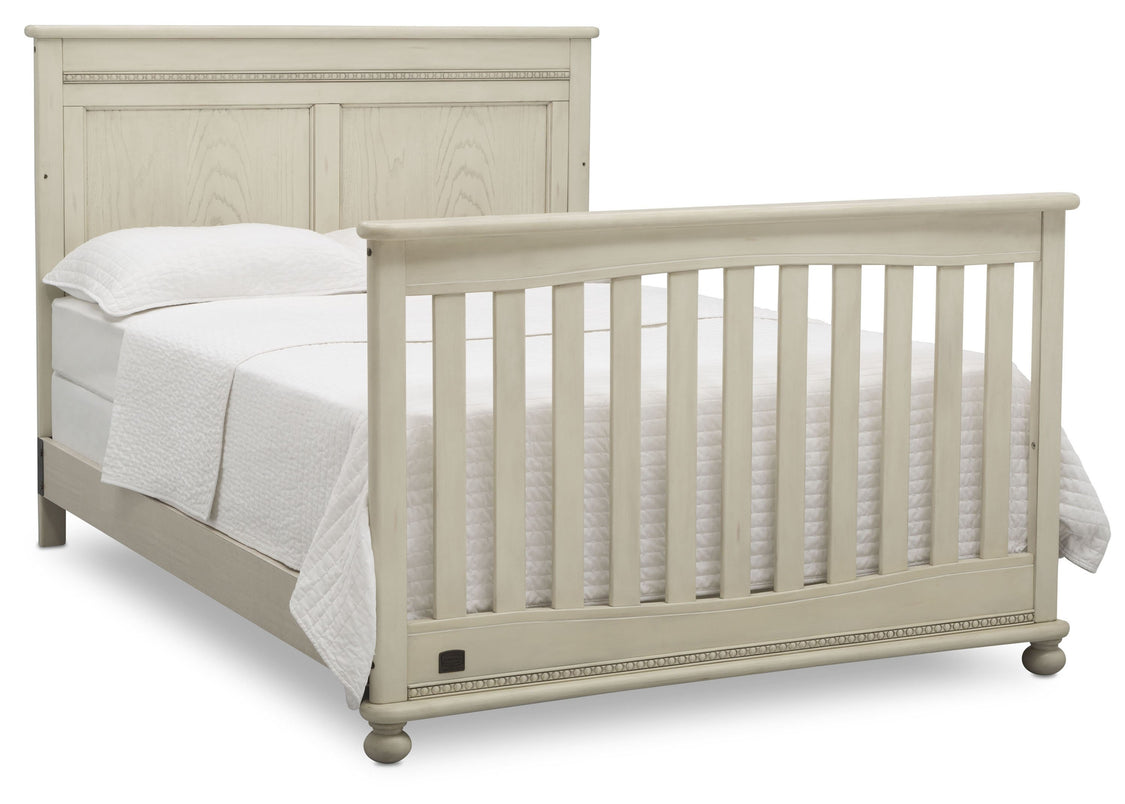 Delta Children Antique White (122) Fontana 4-in-1 Convertible Crib (W337350) Full Bed Conversion, a6a