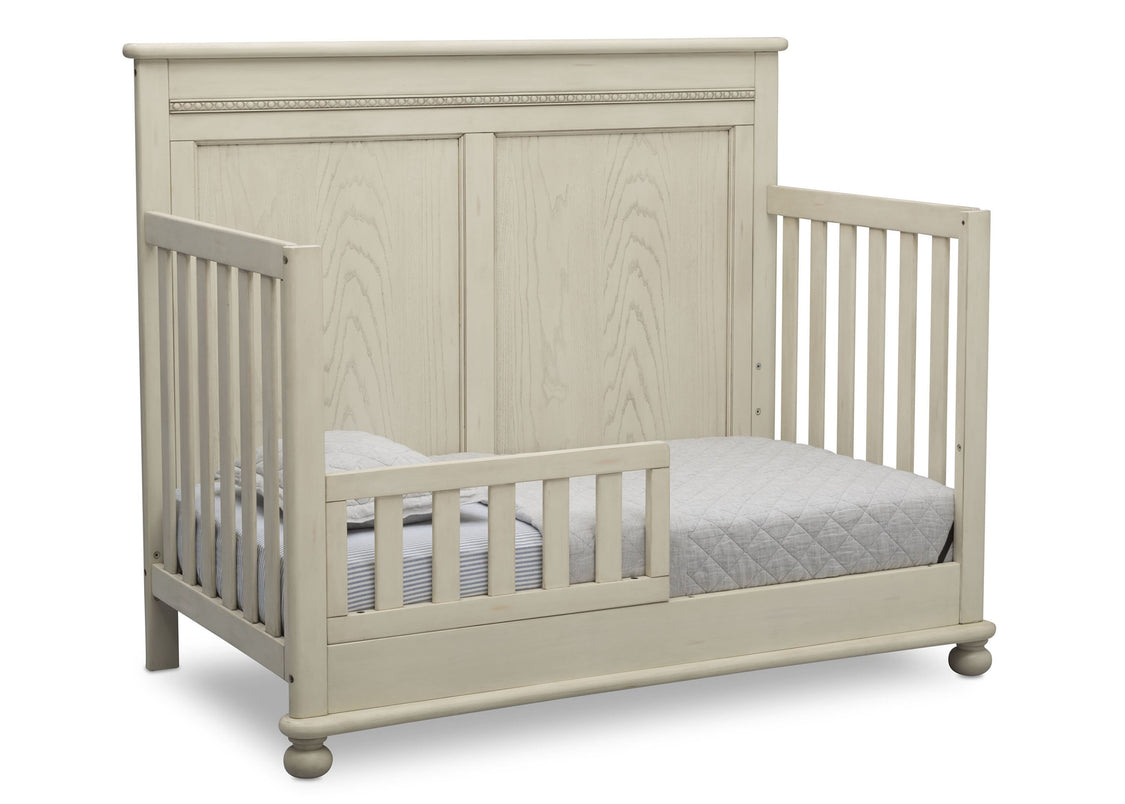 Delta Children Antique White (122) Fontana 4-in-1 Convertible Crib (W337350) Toddler Bed Conversion, a4a