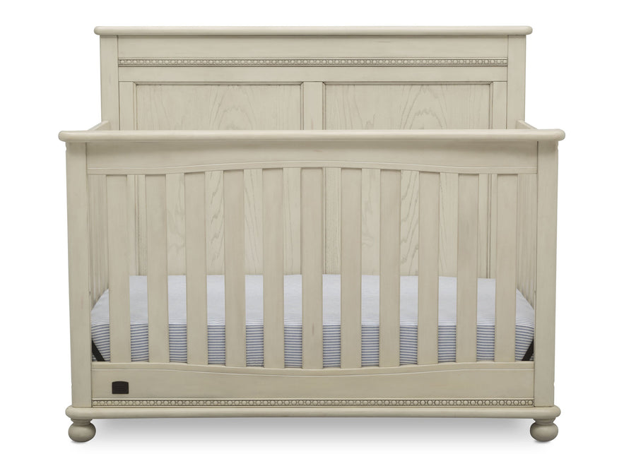 Delta Children Antique White (122) Fontana 4-in-1 Convertible Crib (W337350) Front Facing Silo, a2a 3-Fontana 4-in-1 Convertible Crib