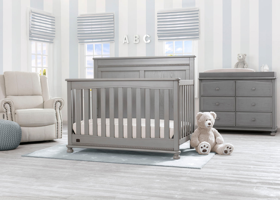 Delta Children Storm (161) Fontana 4-in-1 Convertible Crib (W337350) Room View, b1b