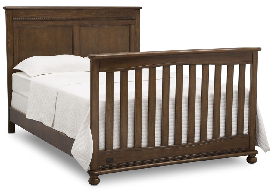 Delta Children Antique Chestnut (2100) Fontana 4-in-1 Convertible Crib (W337350) Full Bed Conversion, c6c 21-Fontana 4-in-1 Convertible Crib