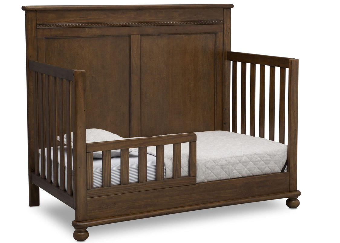 Delta Children Antique Chestnut (2100) Fontana 4-in-1 Convertible Crib (W337350) Toddler Bed Conversion, c4c