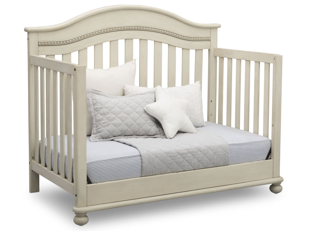 Delta Children Antique White (122) Bristol 4-in-1 Convertible Crib (W337450) Day Bed Conversion, a5a