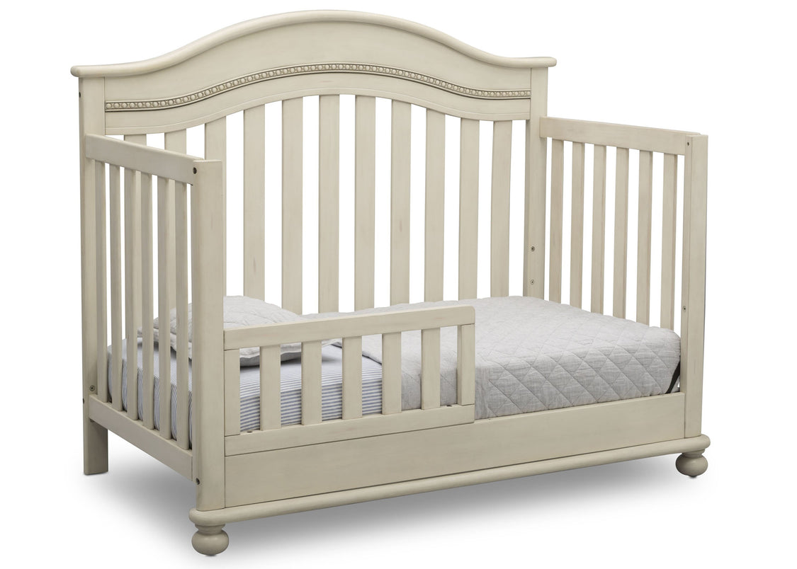 Delta Children Antique White (122) Bristol 4-in-1 Convertible Crib (W337450) Toddler Bed Conversion, a4a