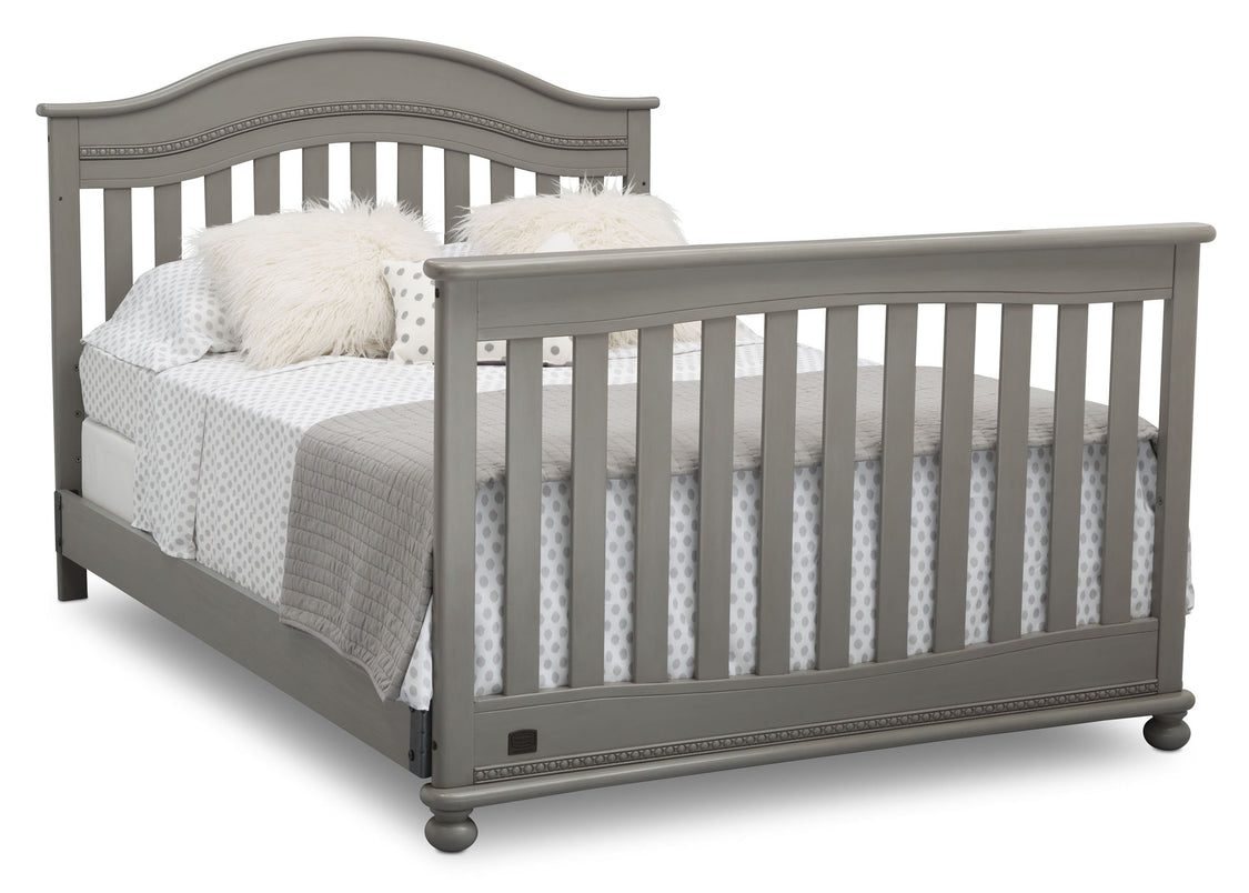 Delta Children Storm (161) Bristol 4-in-1 Convertible Crib (W337450) Full Bed Conversion, b6b