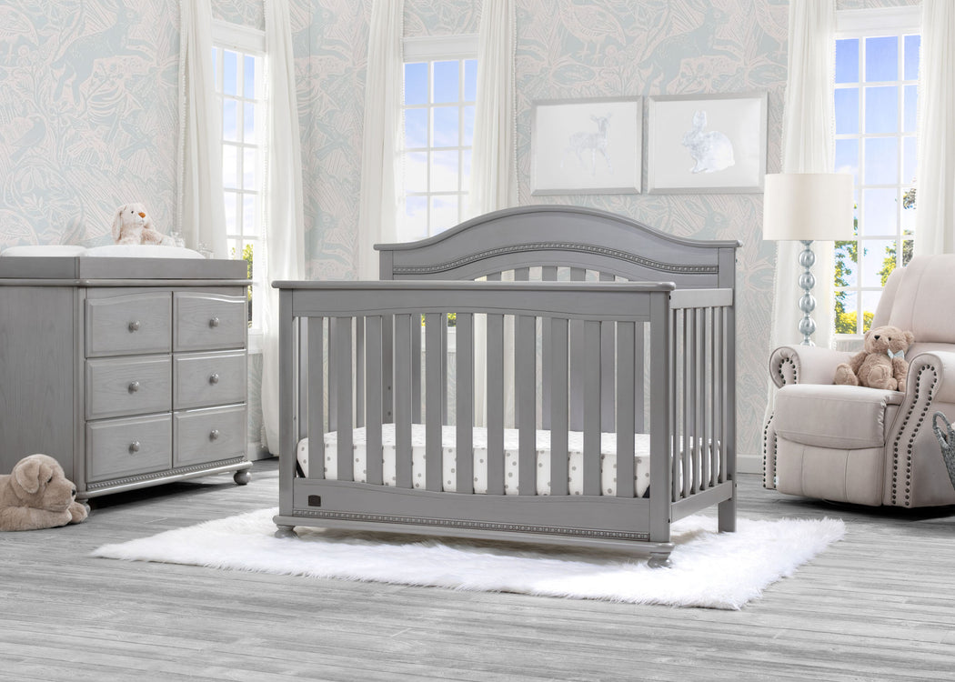 Delta Children Storm (161) Bristol 4-in-1 Convertible Crib (W337450)  Room View, b1b