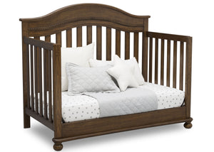 Delta Children Antique Chestnut (2100) Bristol 4-in-1 Convertible Crib (W337450) Day Bed Conversion, c5c 18