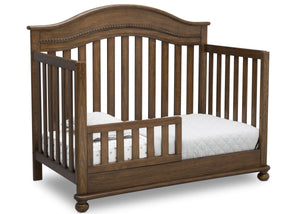Delta Children Antique Chestnut (2100) Bristol 4-in-1 Convertible Crib (W337450) Toddler Bed Conversion, c4c 35