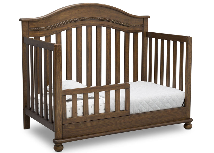 Delta Children Antique Chestnut (2100) Bristol 4-in-1 Convertible Crib (W337450) Toddler Bed Conversion, c4c 15-Bristol 4-in-1 Convertible Crib