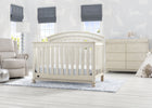 Delta Children Antique White (122) Aden 4-in-1 Convertible Crib (W337550) Room View, a1a 1-Aden 4-in-1 Convertible Crib