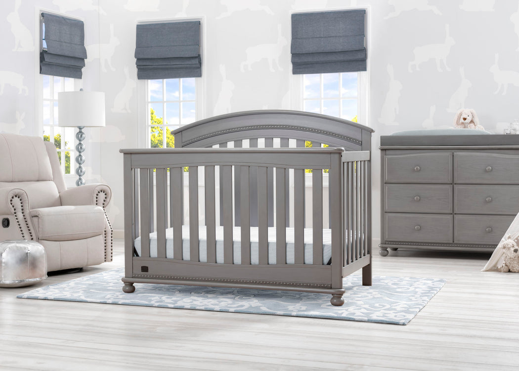 Delta Children Storm (161) Aden 4-in-1 Convertible Crib (W337550) Room View, b1b