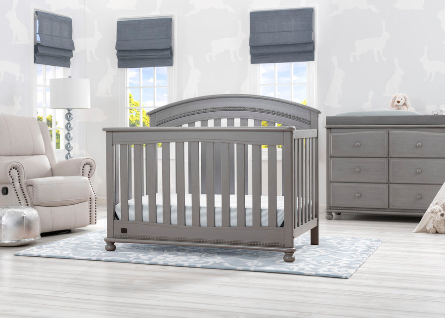 Delta Children Storm (161) Aden 4-in-1 Convertible Crib (W337550) Room View, b1b 7-Aden 4-in-1 Convertible Crib