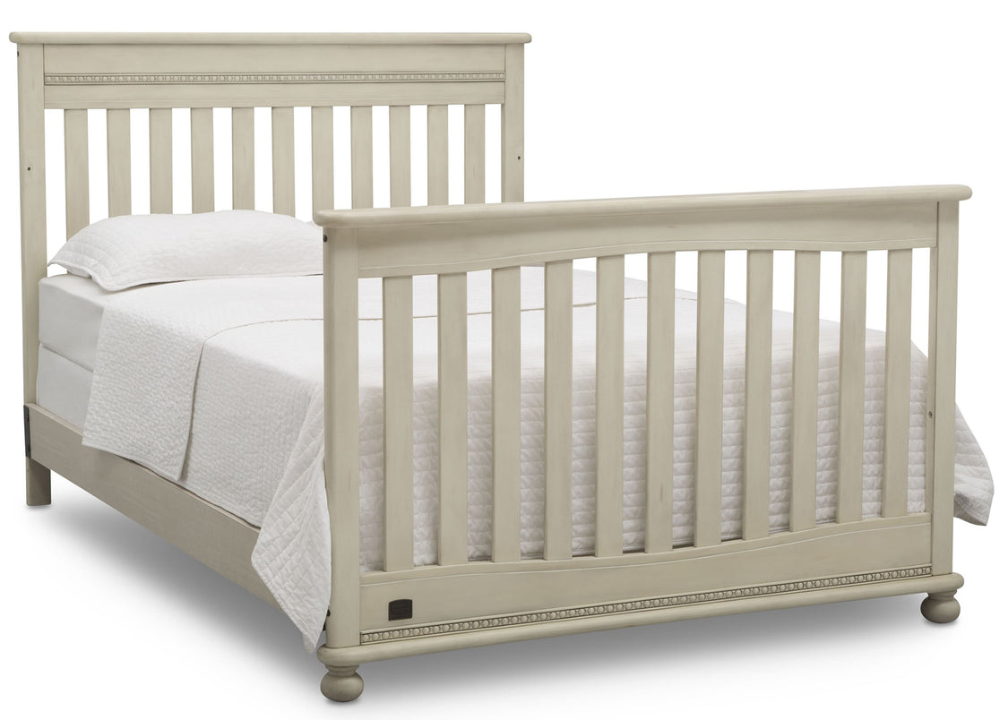Delta Children Antique White (122) Franklin 4-in-1 Convertible Crib (W337550) Full Bed Conversions, a6a