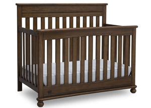 Delta Children Antique Chestnut (2100) Franklin 4-in-1 Convertible Crib (W337650) Right Facing Silo, c3c 20