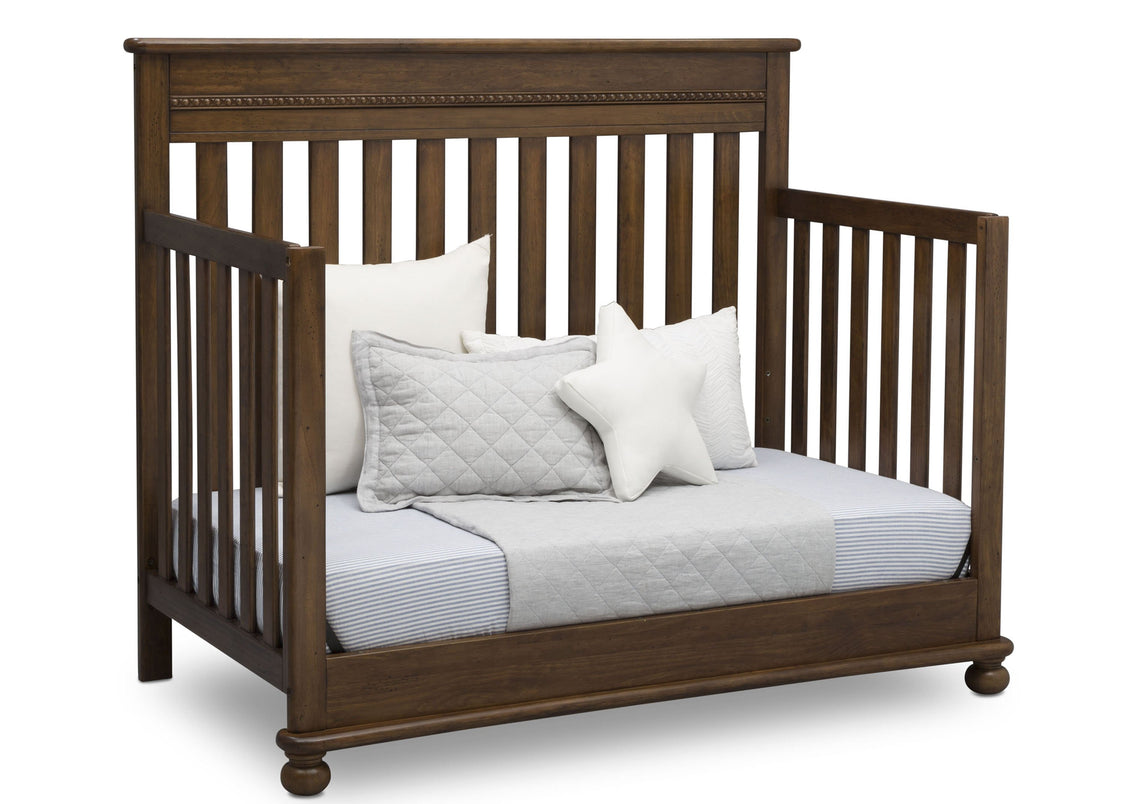 Delta Children Antique Chestnut (2100) Franklin 4-in-1 Convertible Crib (W337650) Day Bed Conversion , c5c