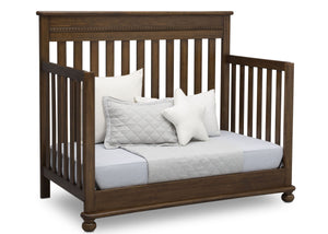 Delta Children Antique Chestnut (2100) Franklin 4-in-1 Convertible Crib (W337650) Day Bed Conversion , c5c 39