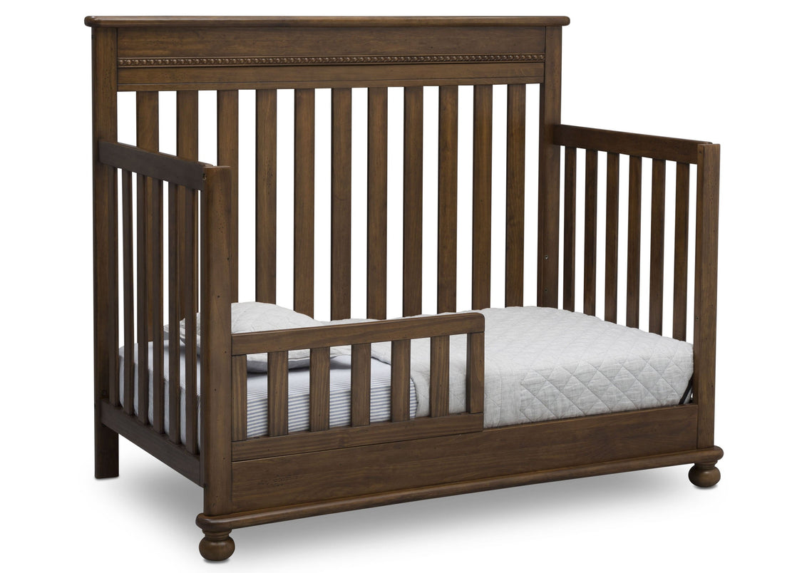 Delta Children Antique Chestnut (2100) Franklin 4-in-1 Convertible Crib (W337650) Toddler Bed Conversion, c4c