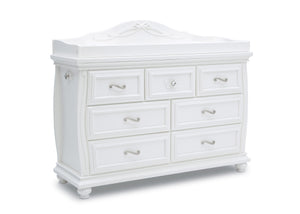 Simmons Kids Bianca White (130) Fairytale 7 Drawer Dresser with Changing Top, Right Silo View 11