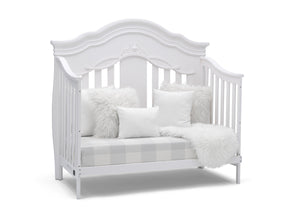 Simmons Kids Bianca White (130) Fairytale 5-in-1 Convertible Crib with Conversion Rails, Right Sofa Silo View 18