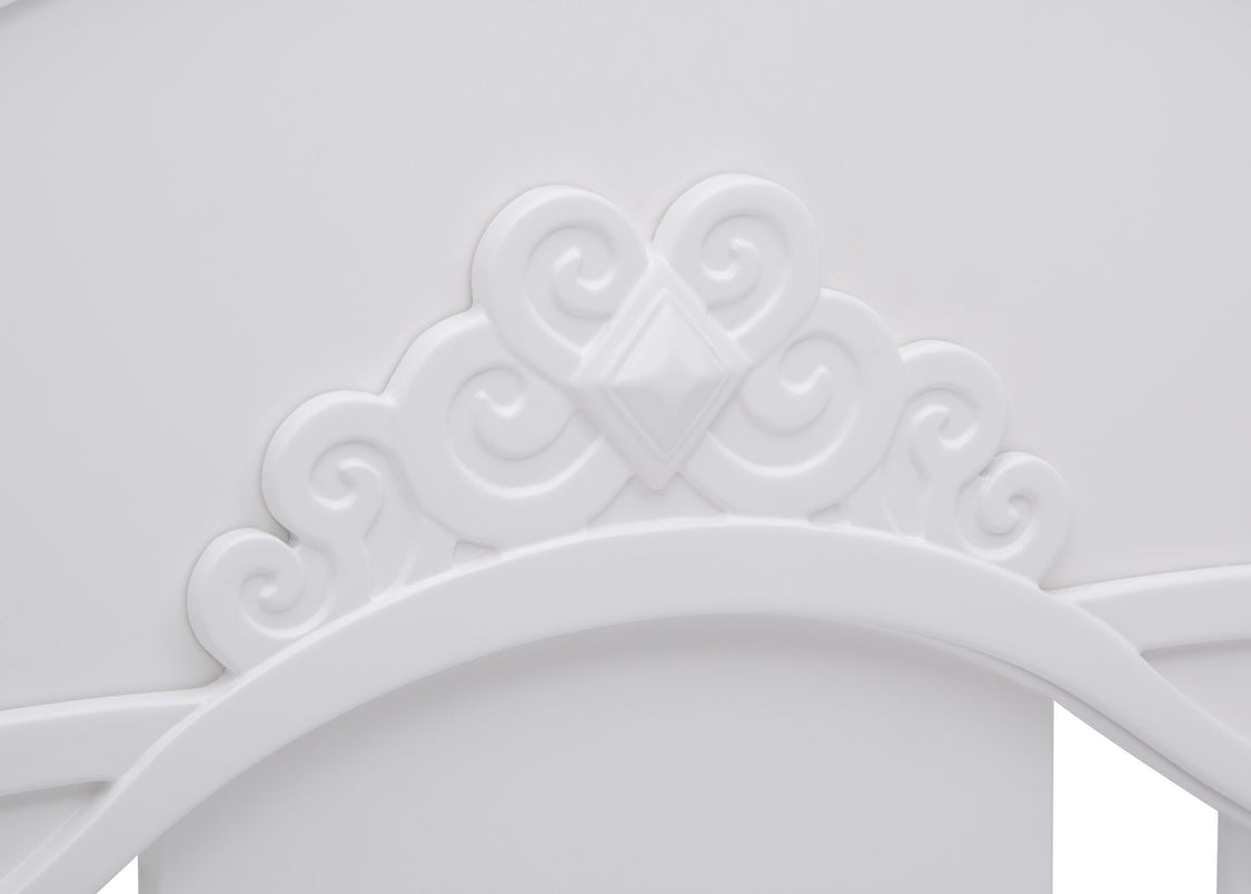 Simmons Kids Bianca White (130) Fairytale 5-in-1 Convertible Crib with Conversion Rails, Detail View 1
